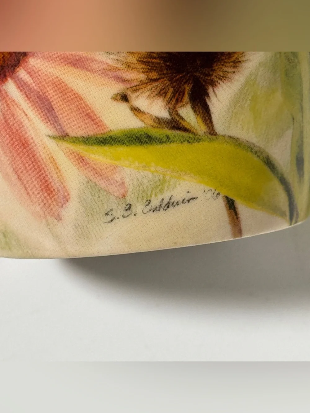 Cypress Home SB Baldwin Travel Mug Floral Bird Butterfly 2006 Artsy 6